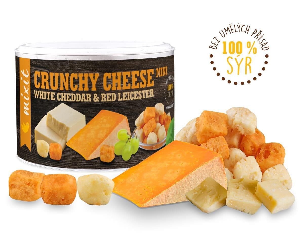 Mixit Křupavý sýr: White Cheddar & Red Leicester 70g