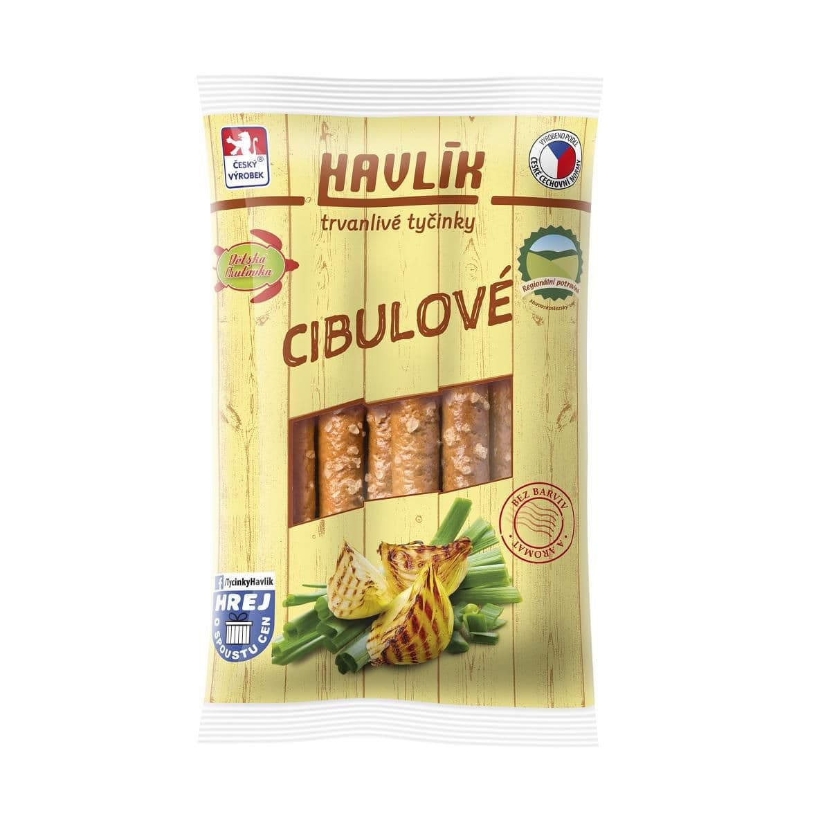 Havlík Originál trvanlivé tyčinky se sýrem a solí cibulové 90 g