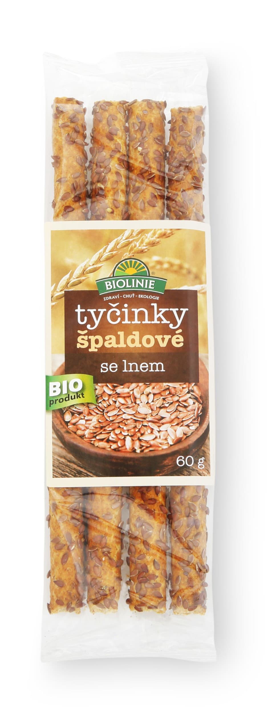 BIO Harmonie Tyčinky špaldové sypané lněným semínkem 60 g