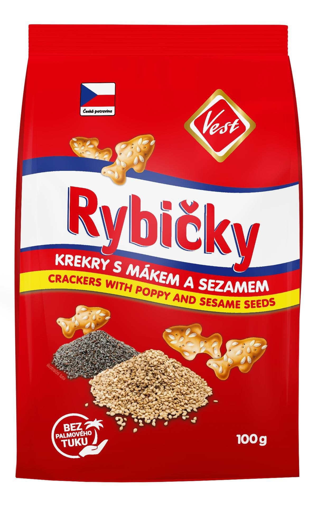 Vest Rybičky krekry mák a sezam 100g