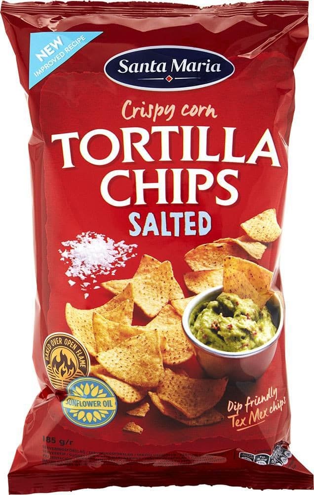 Santa Maria Křupavé kukuřičné chipsy solené 185g