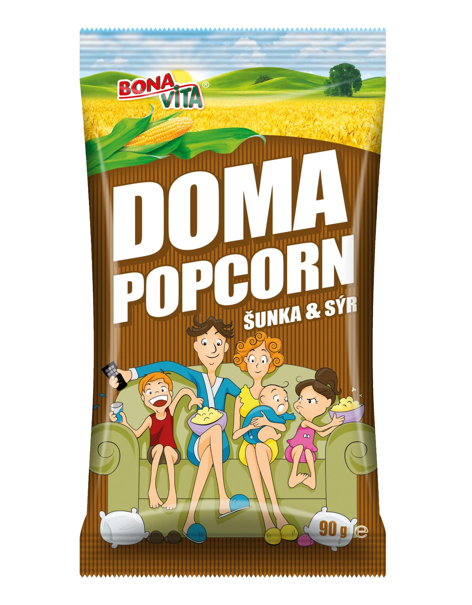 Bonavita Doma popcorn šunka sýr 90g