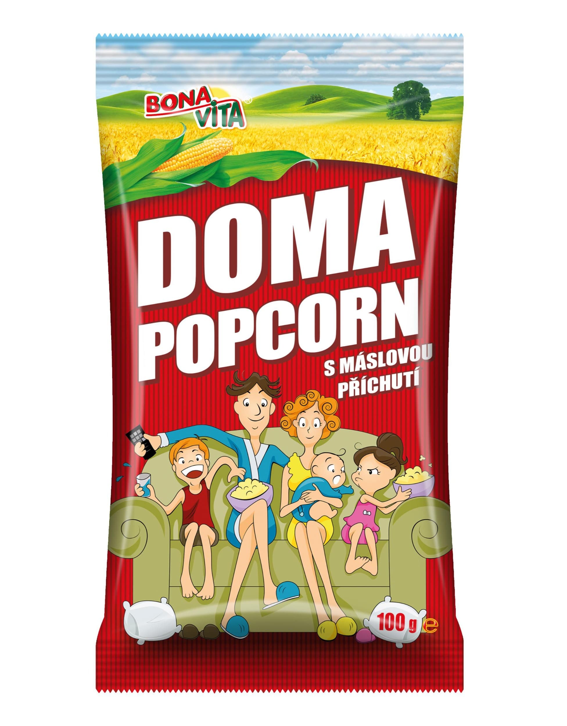 Bona Vita Doma popcorn s máslovou příchutí 100 g