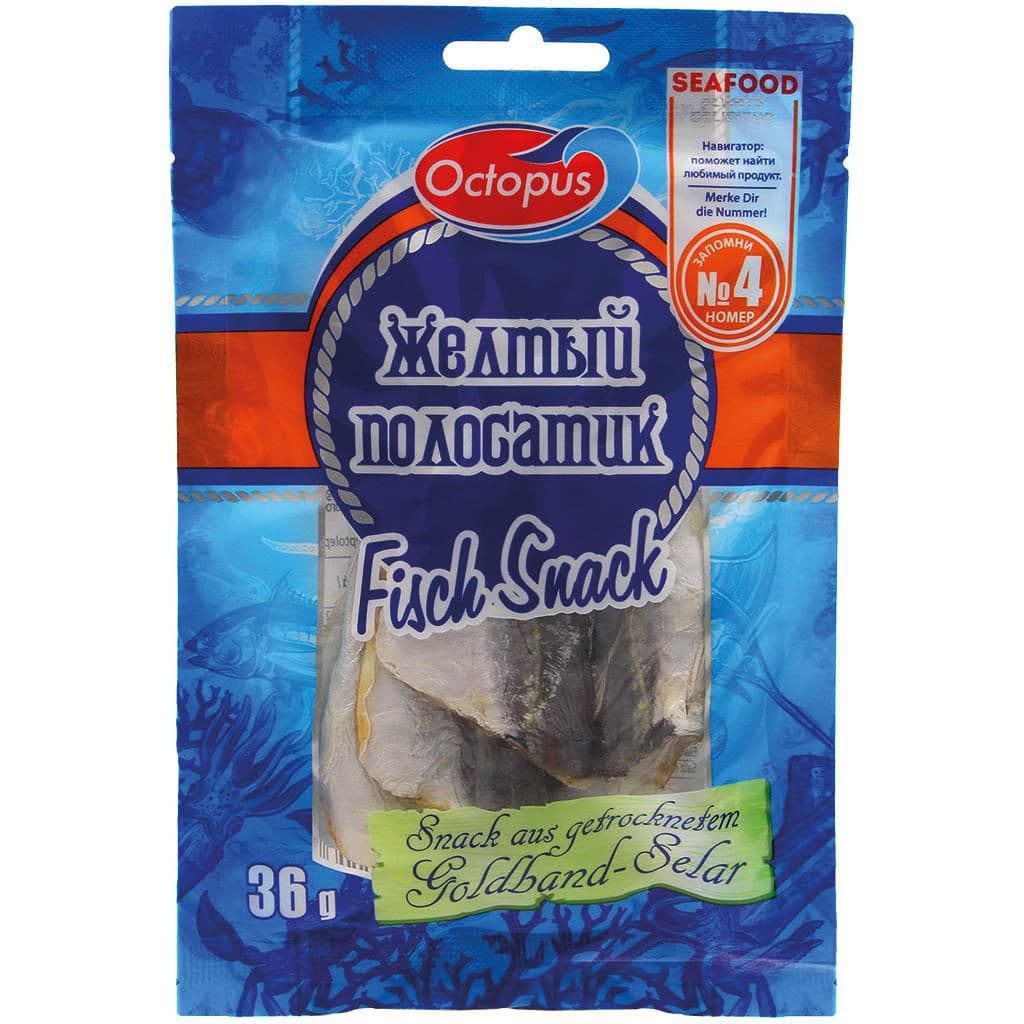 Octopus Žlutopasý Kranas slaný-sušený 36g