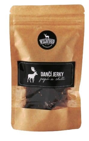 Wild food Dančí jerky pepř a chilli 30g
