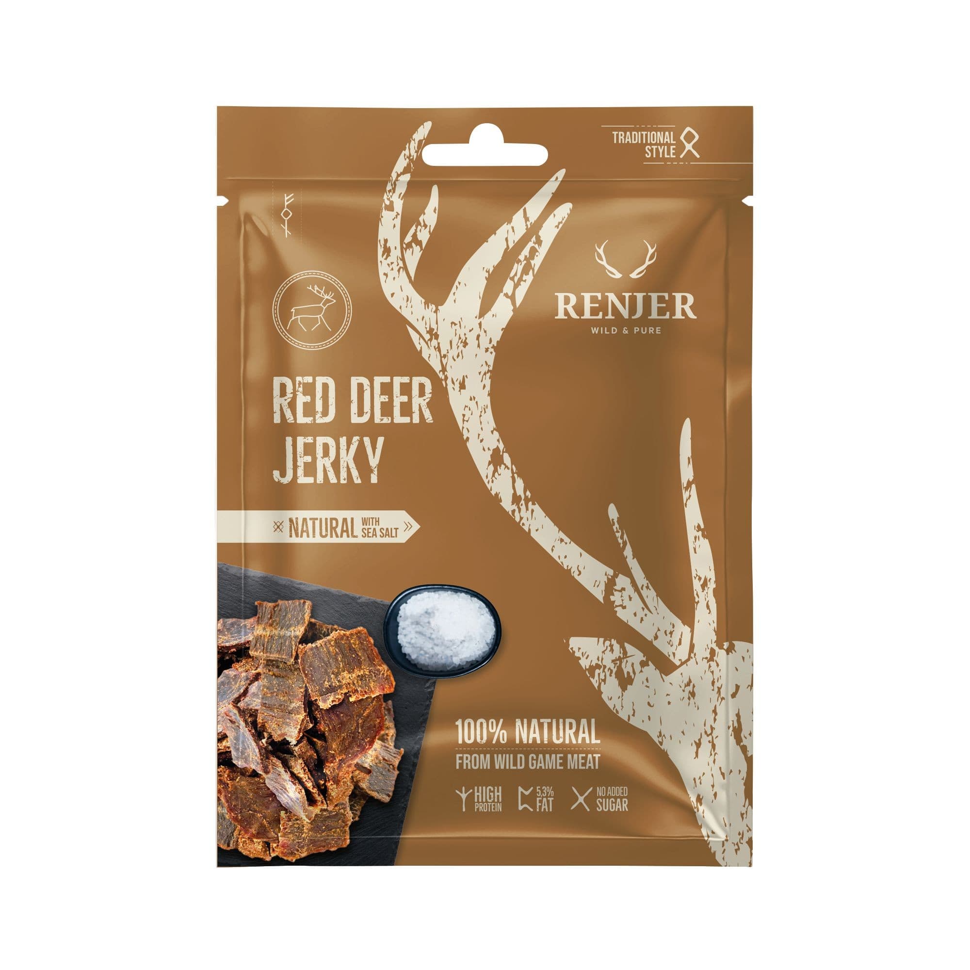 Renjer Red Deer Jerky Sea Salt 25g