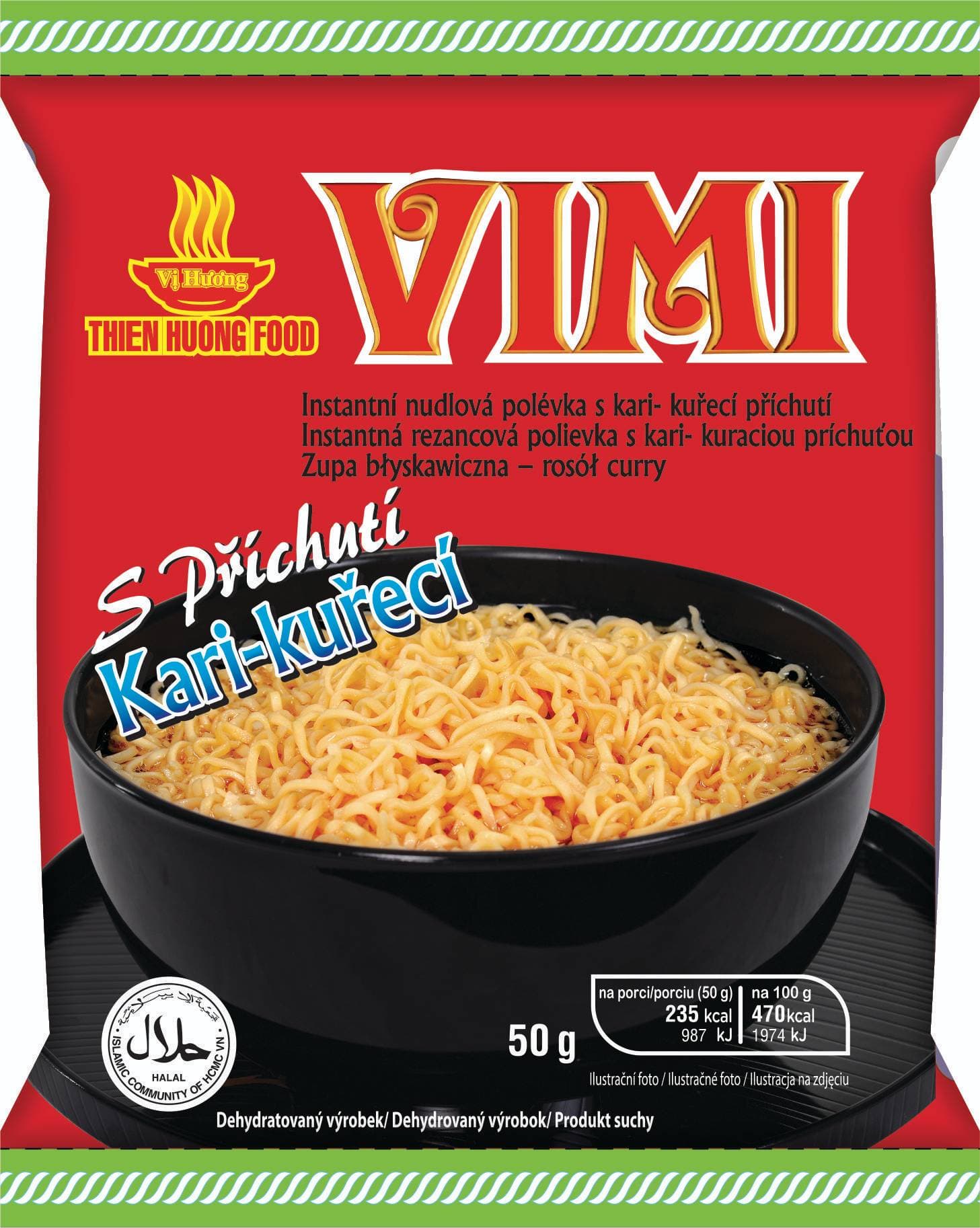 Vimi Instantní nudlová polévka kari-kuřecí 50 g