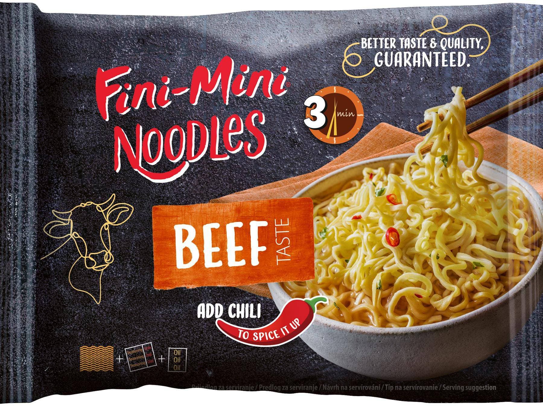 Podravka Fini-Mini Noodles Instantní polévka hovězí 75g