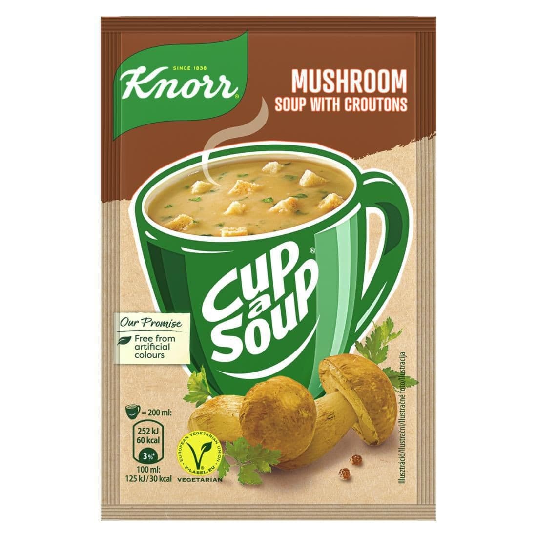 Knorr Cup a Soup Hříbková instantní polévka s krutony 15 g