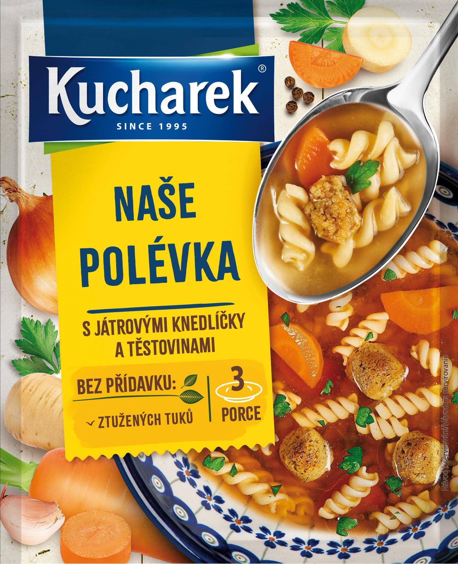 Kucharek Naše polévka s játrovými knedlíčky a těstovinami 48g