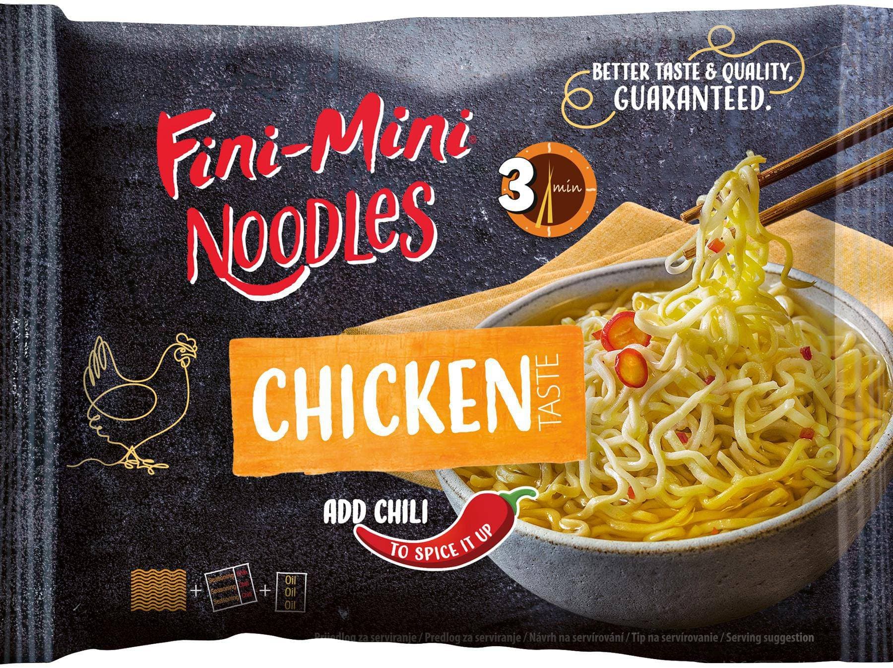 Podravka Fini-Mini Noodles Instantní polévka kuřecí 75g
