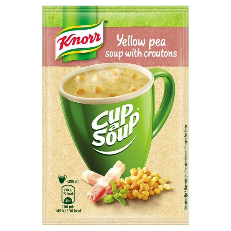 Knorr Cup a Soup Hrachová instantní polévka s krutony 21 g
