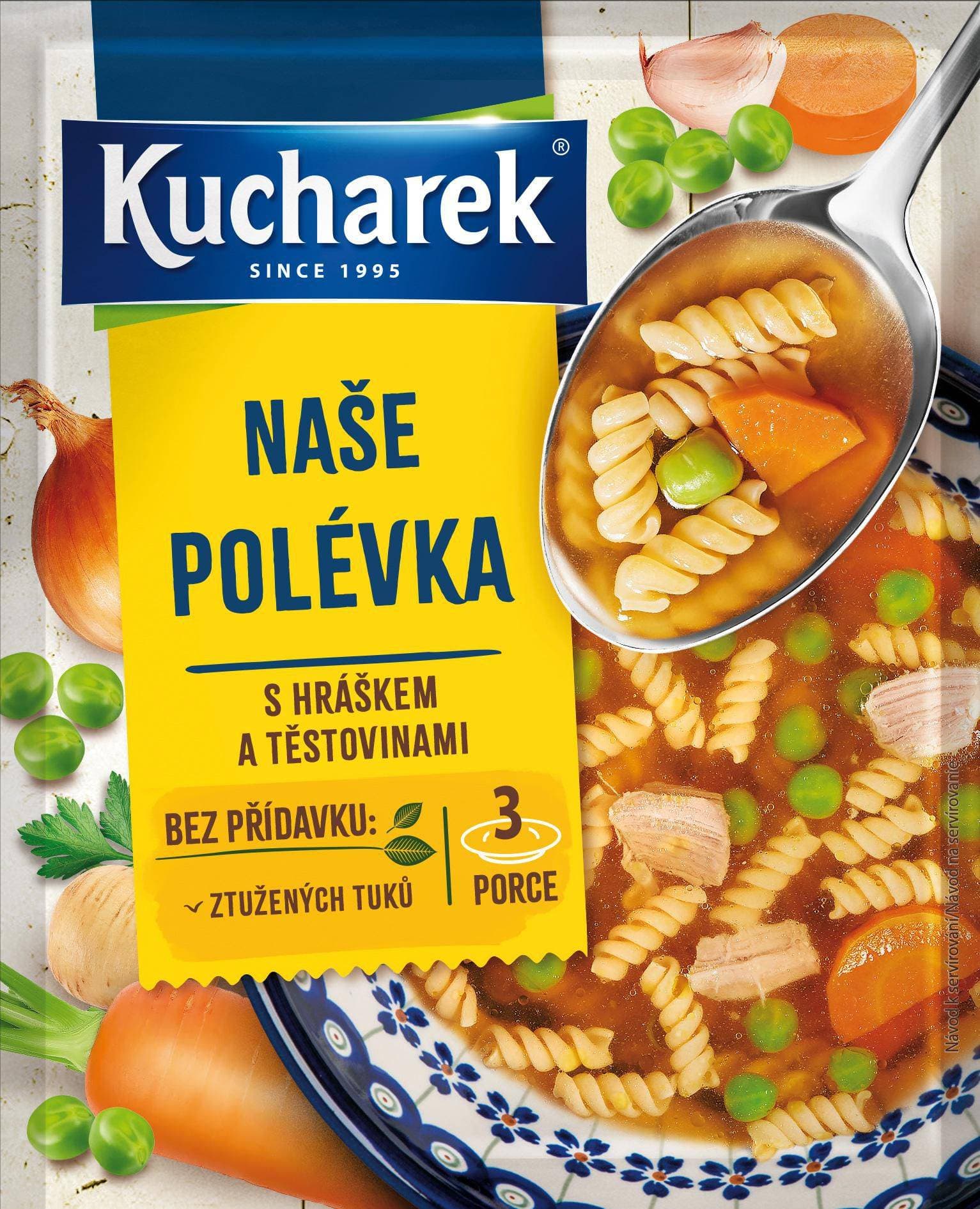 Kucharek Naše Polévka s hráškem a těstovinami 49g