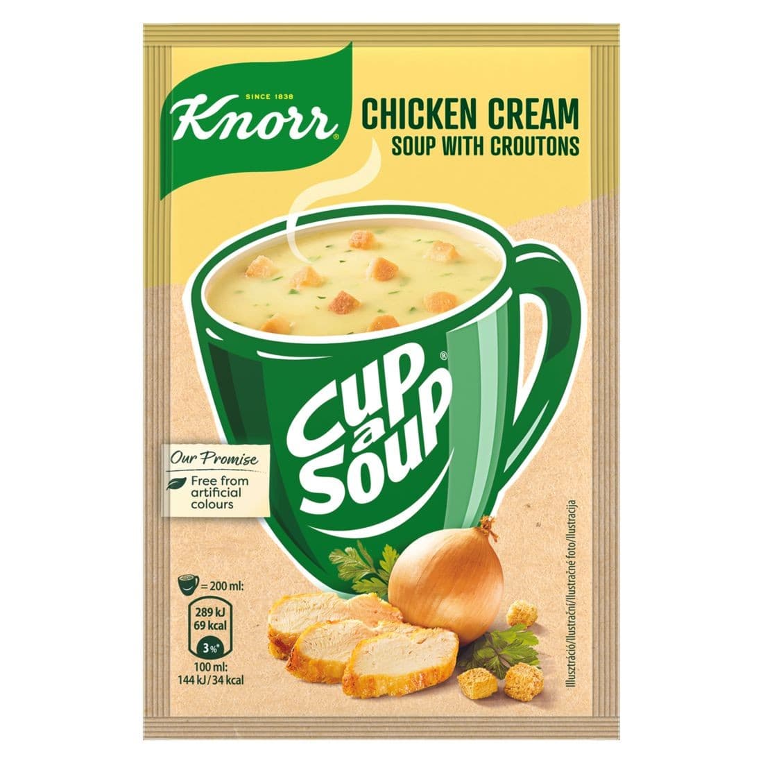 Knorr Krémová kuřecí polévka s krutóny 16g