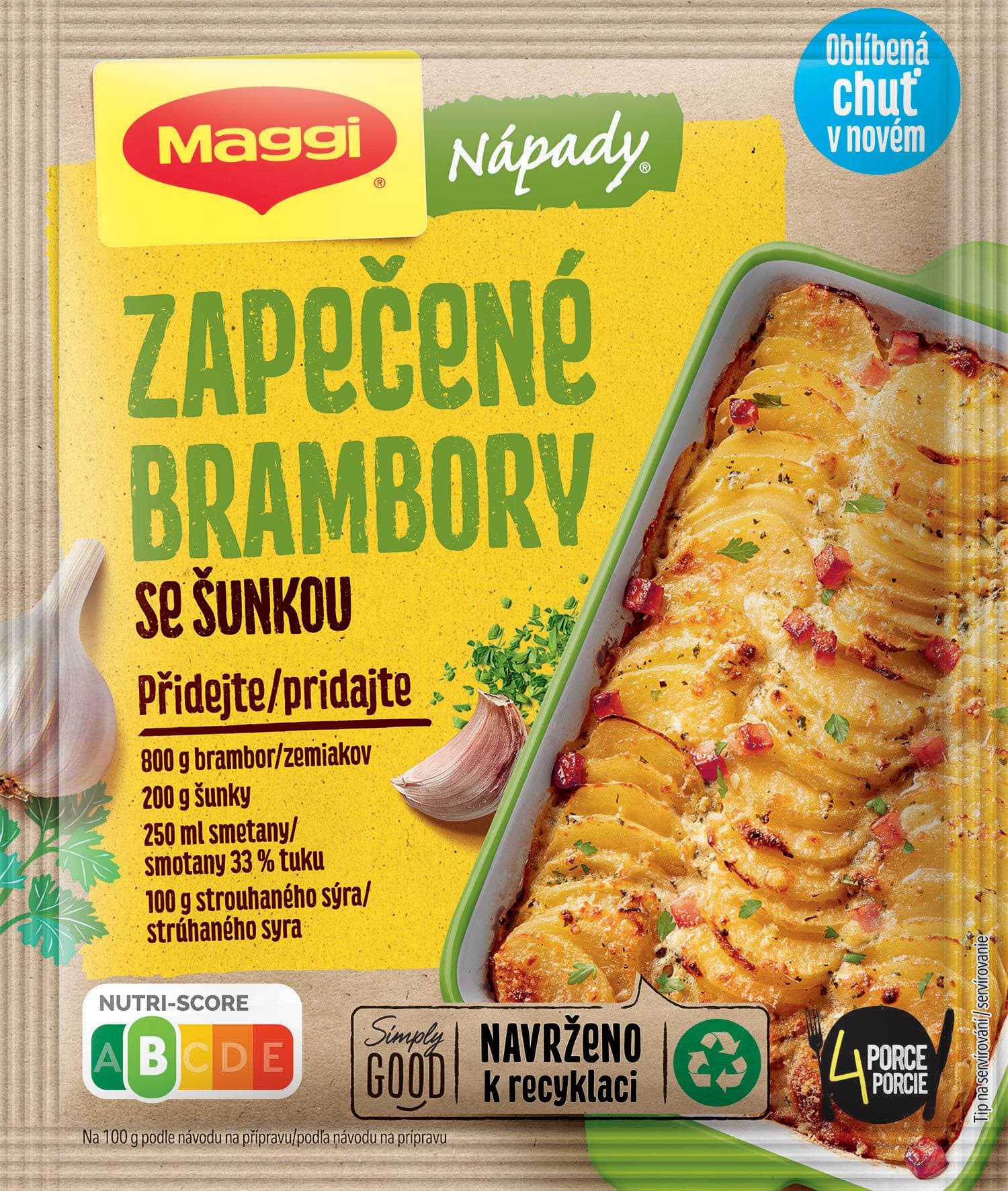 Maggi Nápady Zapečené brambory se šunkou sáček 46 g