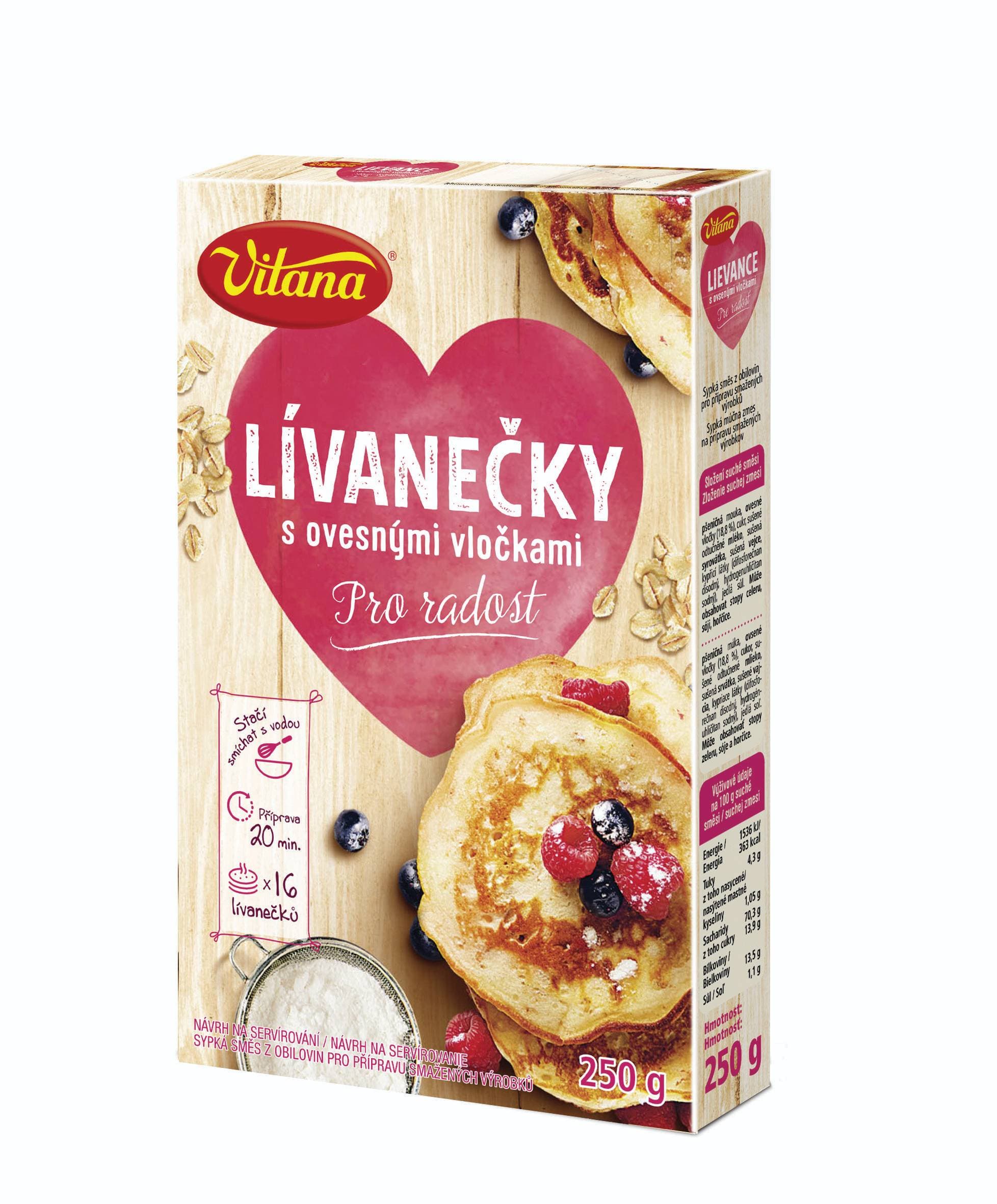 Vitana Lívanečky s ovesnými vločkami 250 g