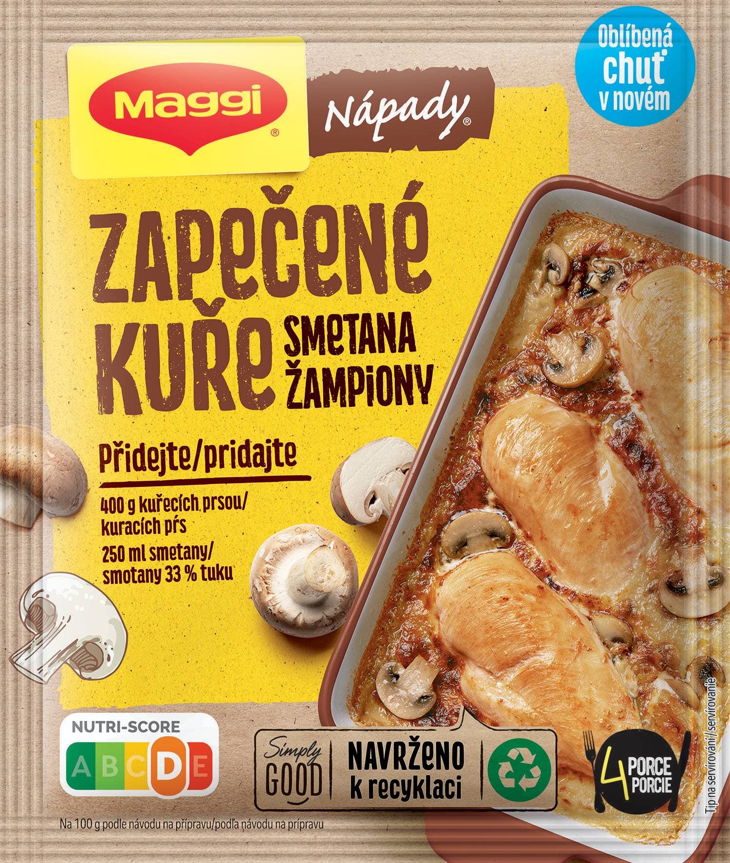 Maggi Nápady Zapečené kuře se žampiony a smetanou sáček 30 g
