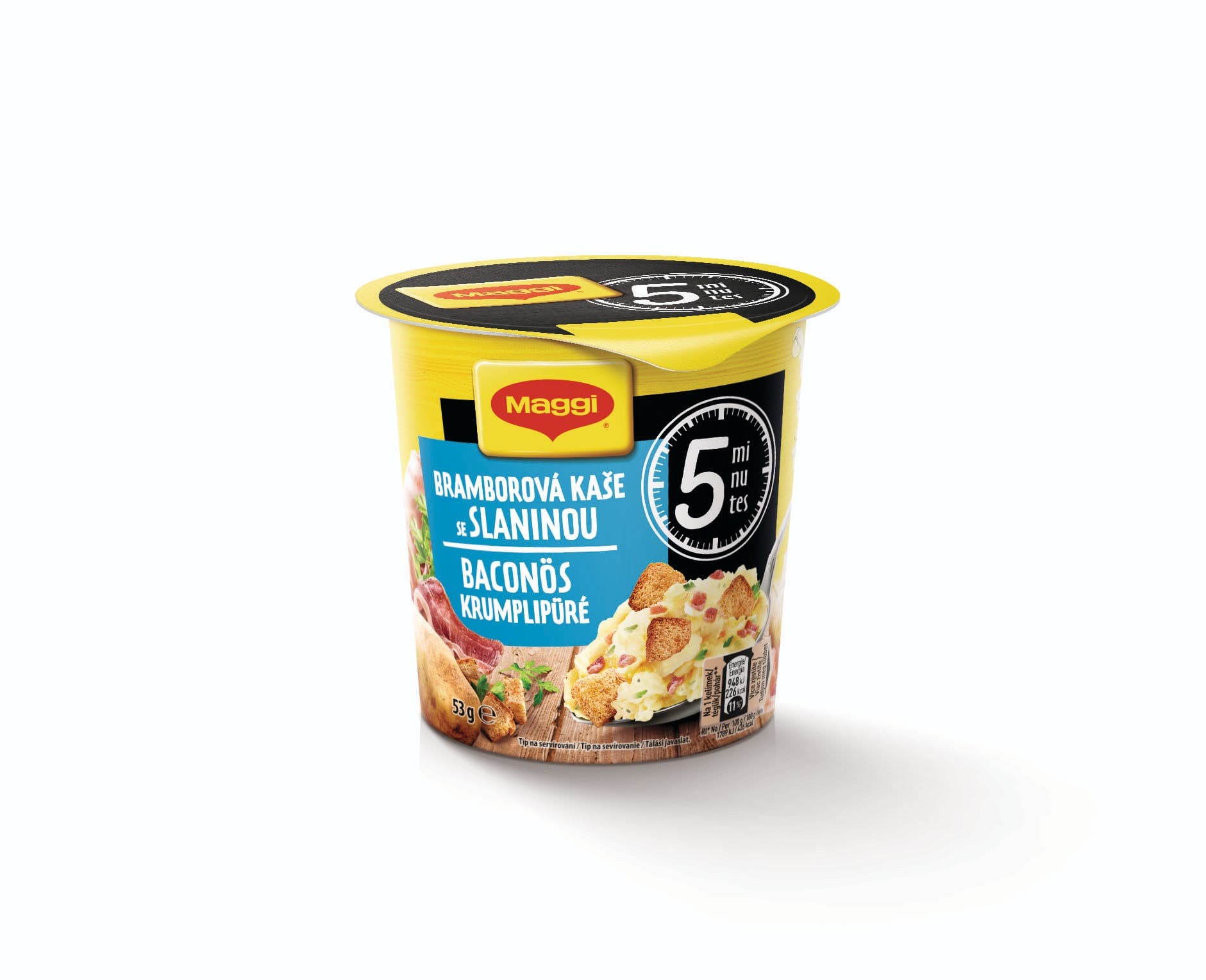 Maggi 5minut Bramborová kaše a slanina 53g