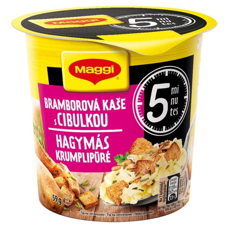 Maggi 5 minutes Bramborová kaše s cibulkou kelímek 59 g