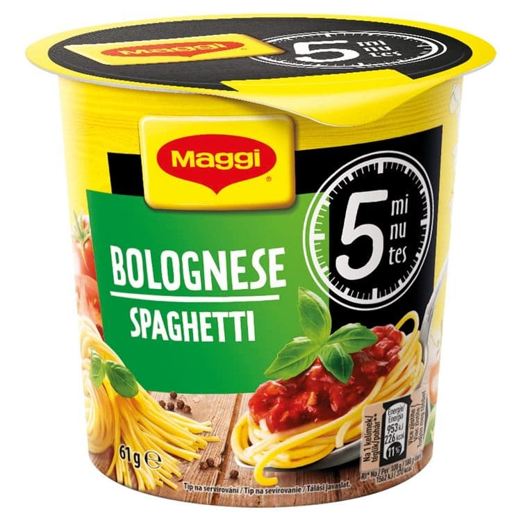 Maggi 5 minutes Boloňské špagety kelímek 61 g