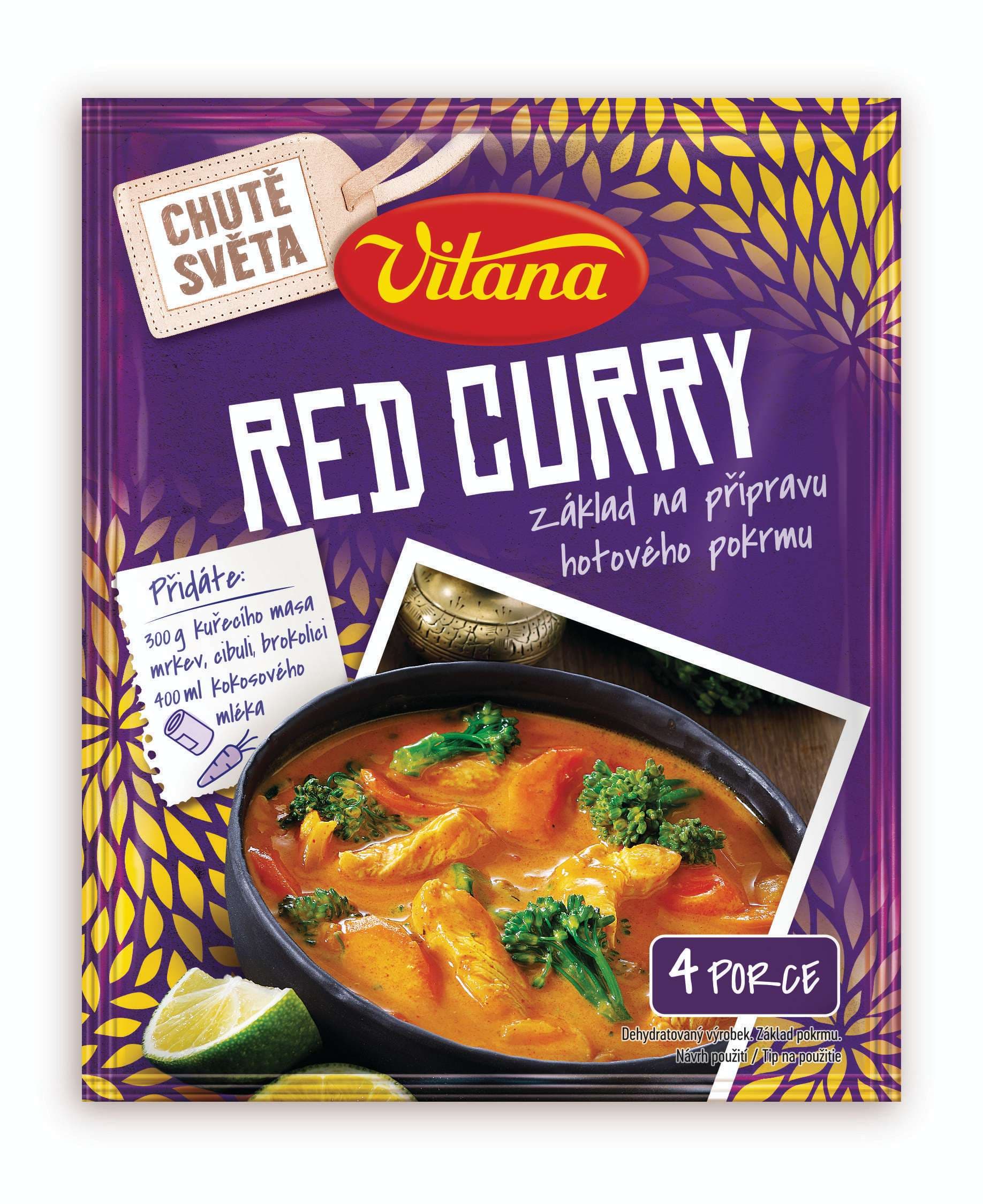 Vitana Red curry, základ na přípravu hotového pokrmu 53g