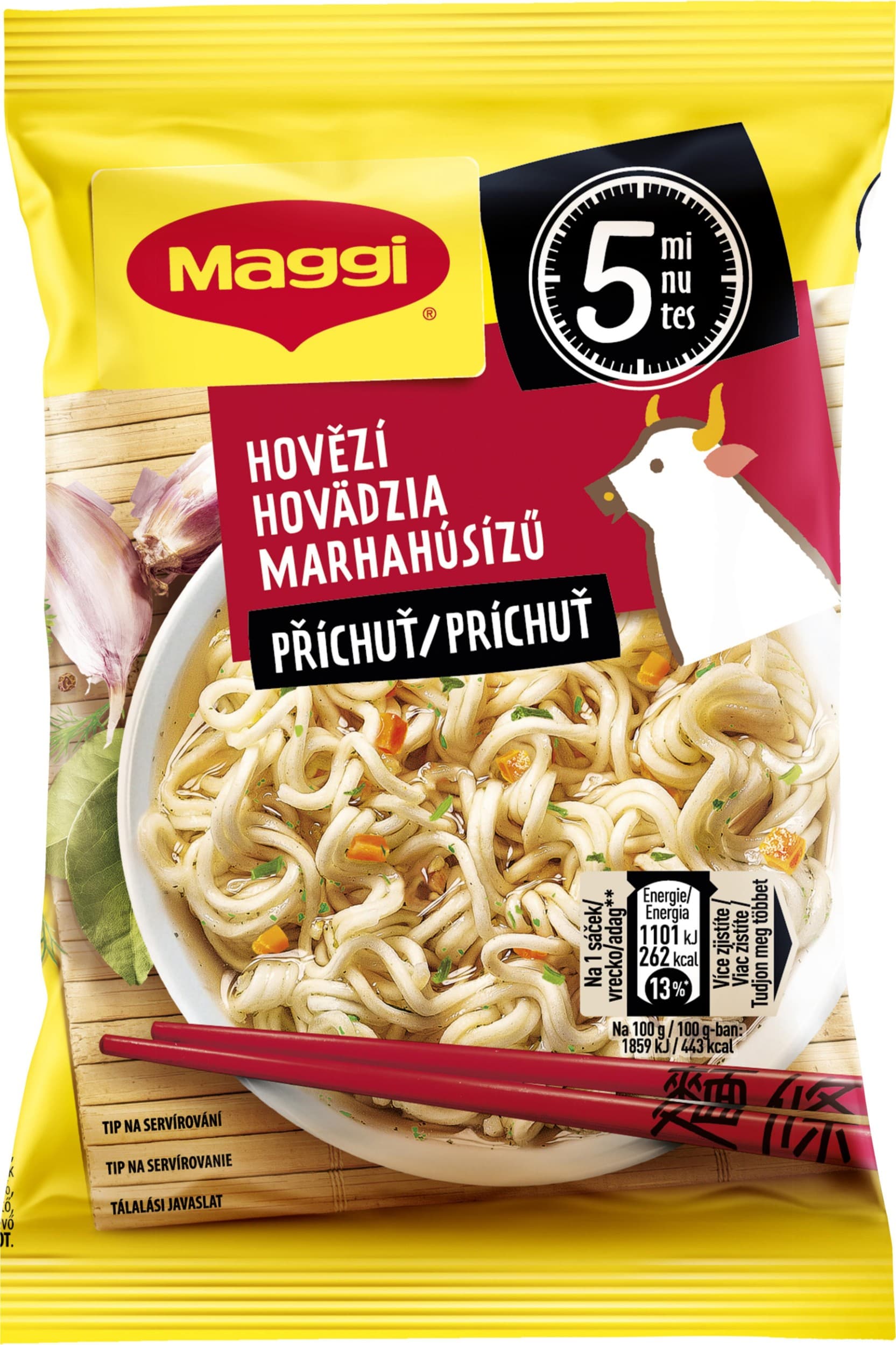 Maggi Chutná pauza Instantní nudle s hovězí příchutí sáček 59,2 g