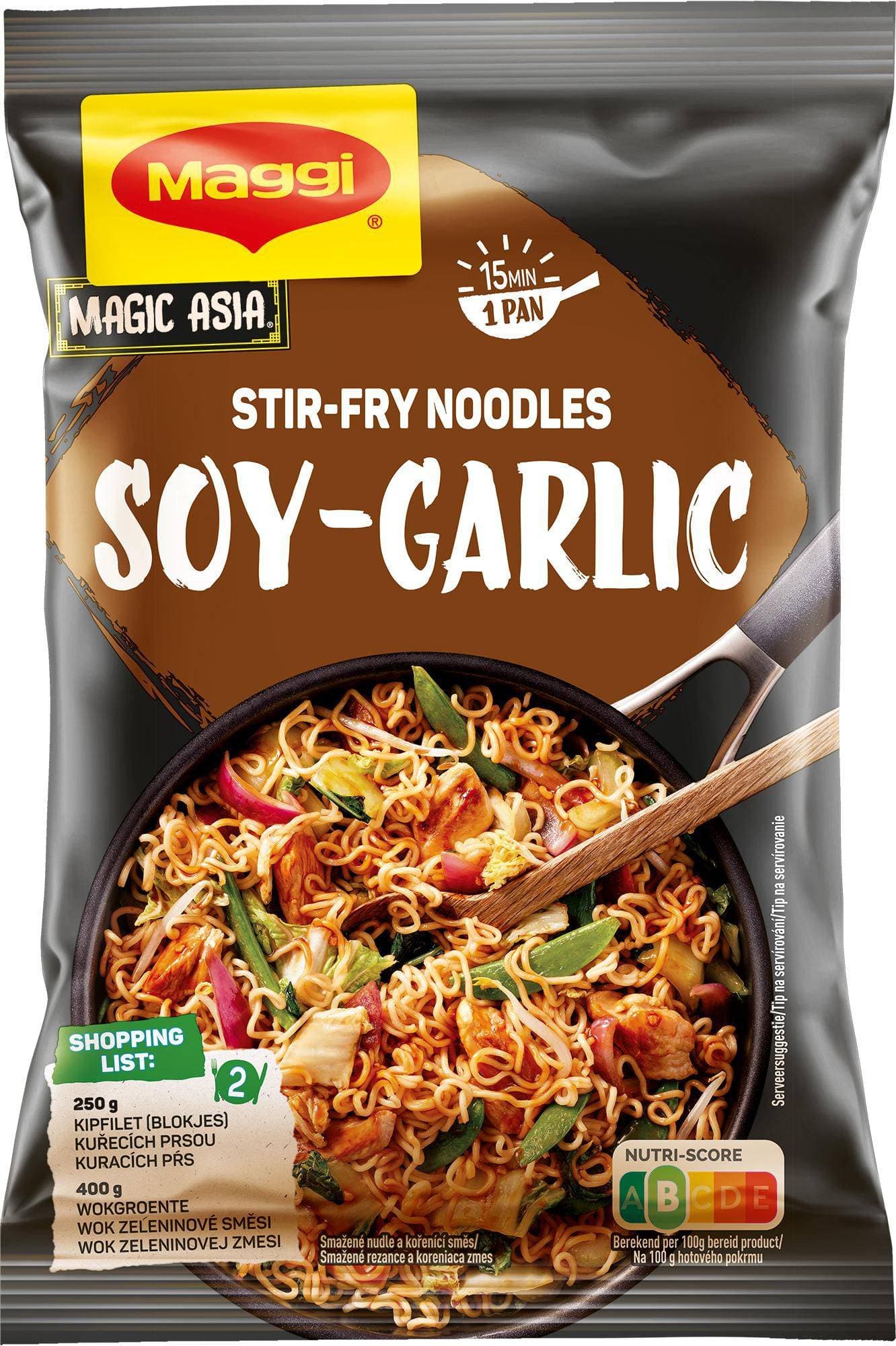 Maggi Nápady Nudle z pánve Kuře s česnekem a zeleninou 185 g