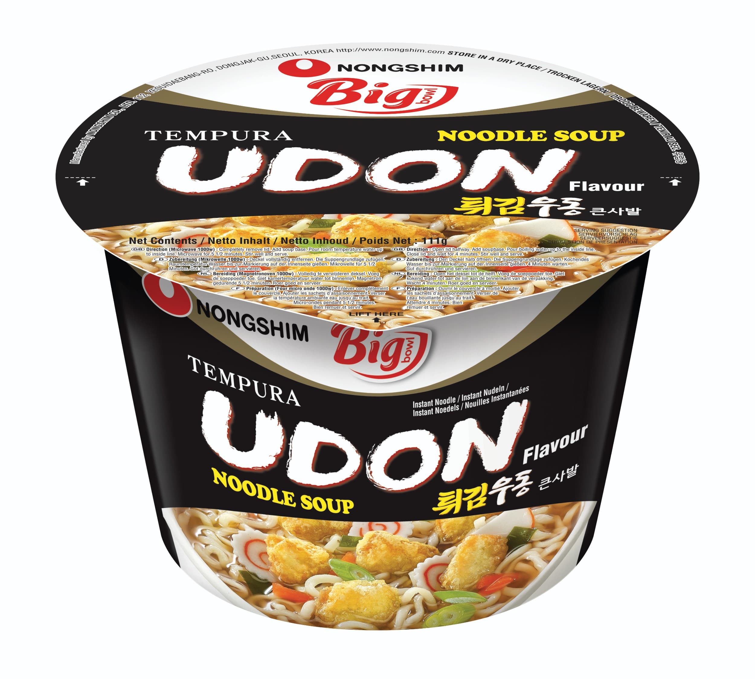 Nongshim Big Bowl Udon Flavour 111g
