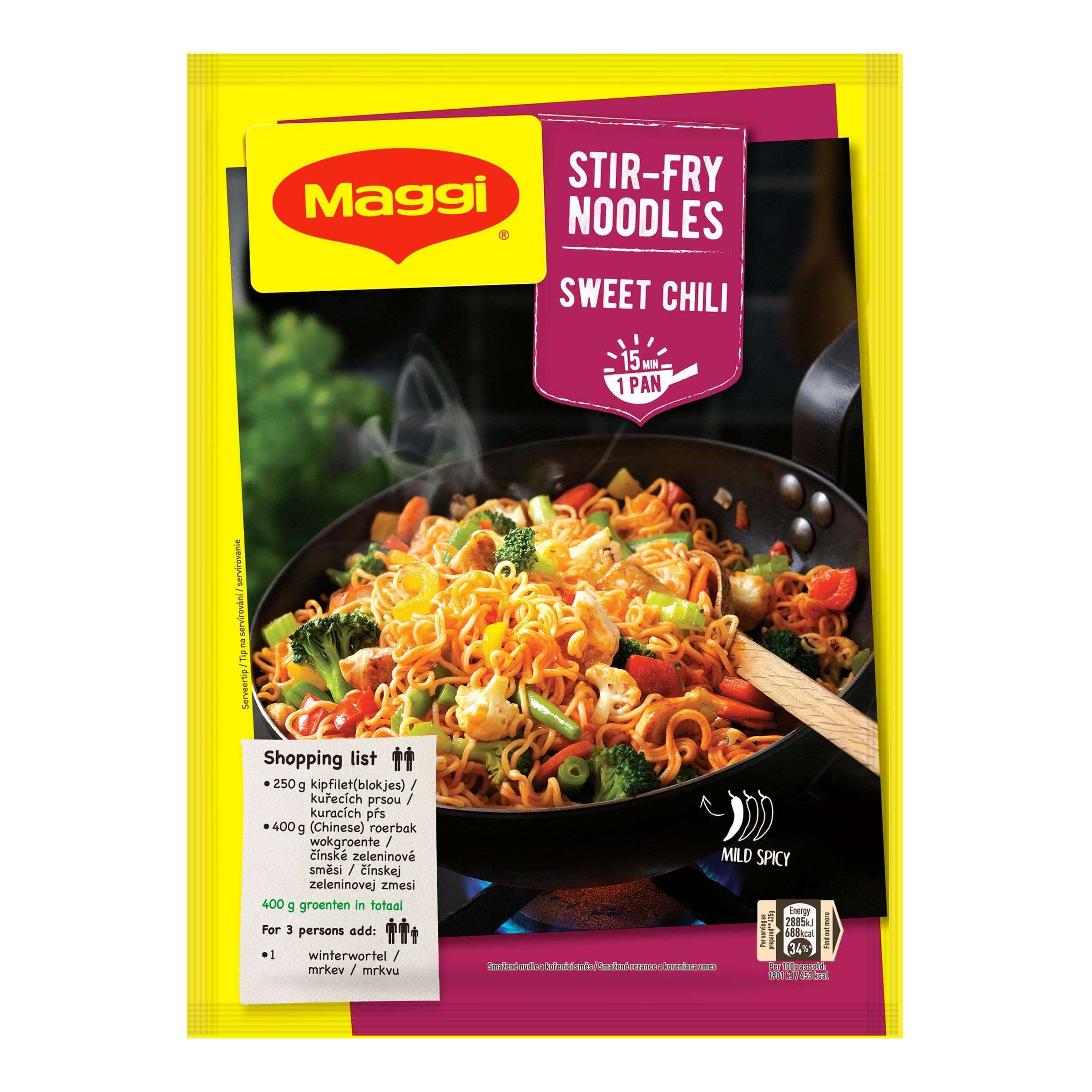 Maggi Smažené nudle kuře se sweet chili 185g