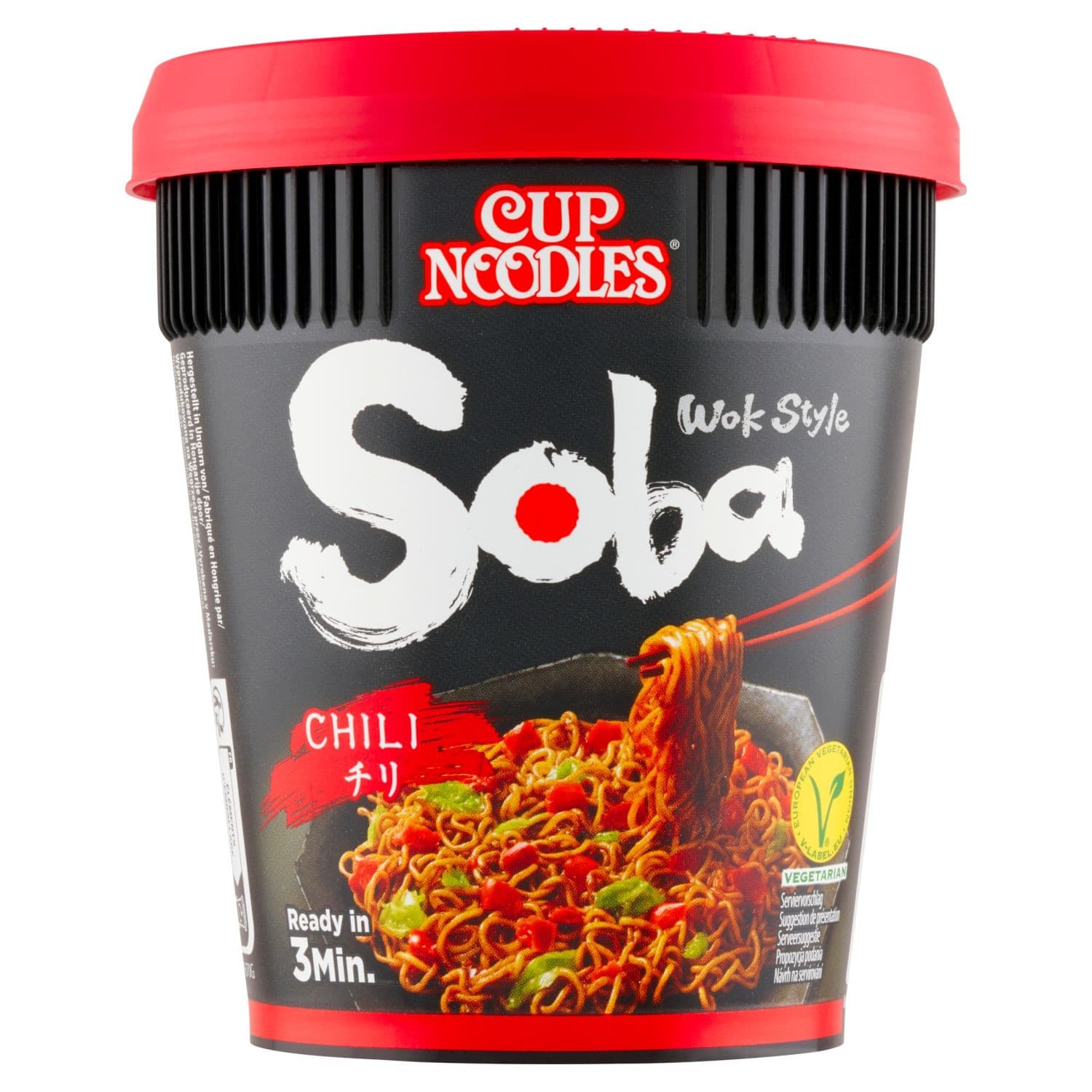 Nissin Soba nudle Nissin v kelímku s příchutí Chilli 92 g