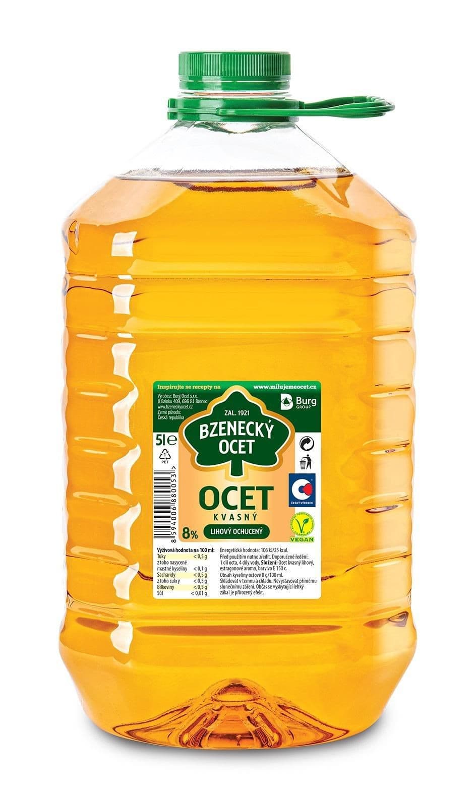 Bzenecký ocet kvasný lihový 8% 5 l