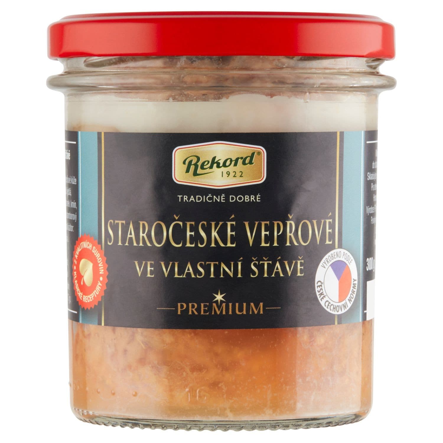 Rekord Premium Staročeské vepřové ve vlastní šťávě 300g