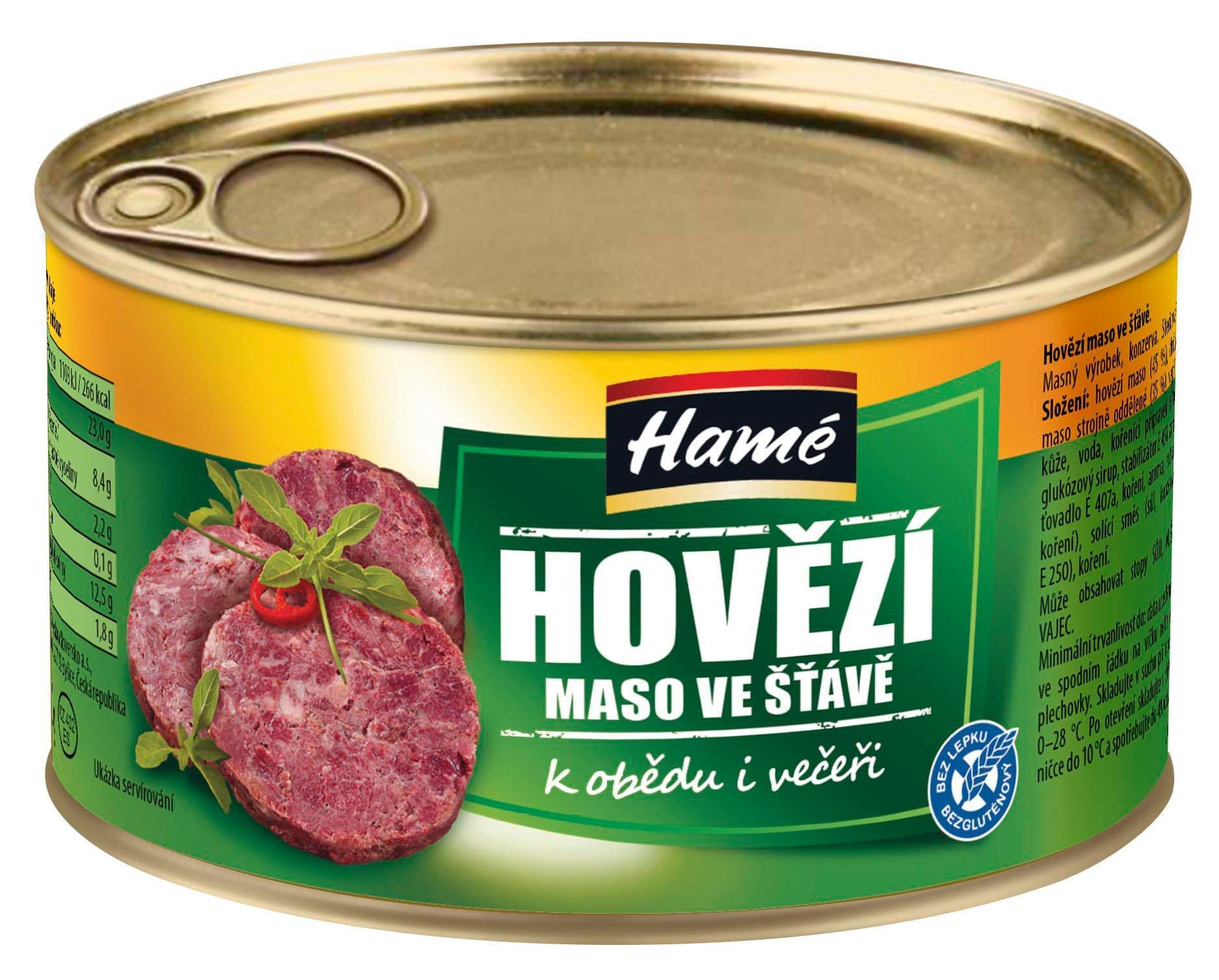 Hamé Hovězí maso ve vlastní šťávě 400 g