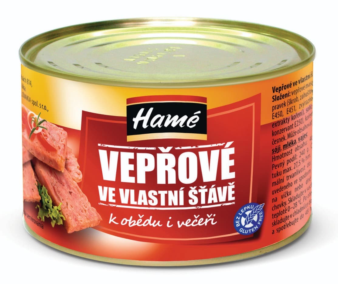 Hamé Vepřové ve vlastní šťávě 400 g