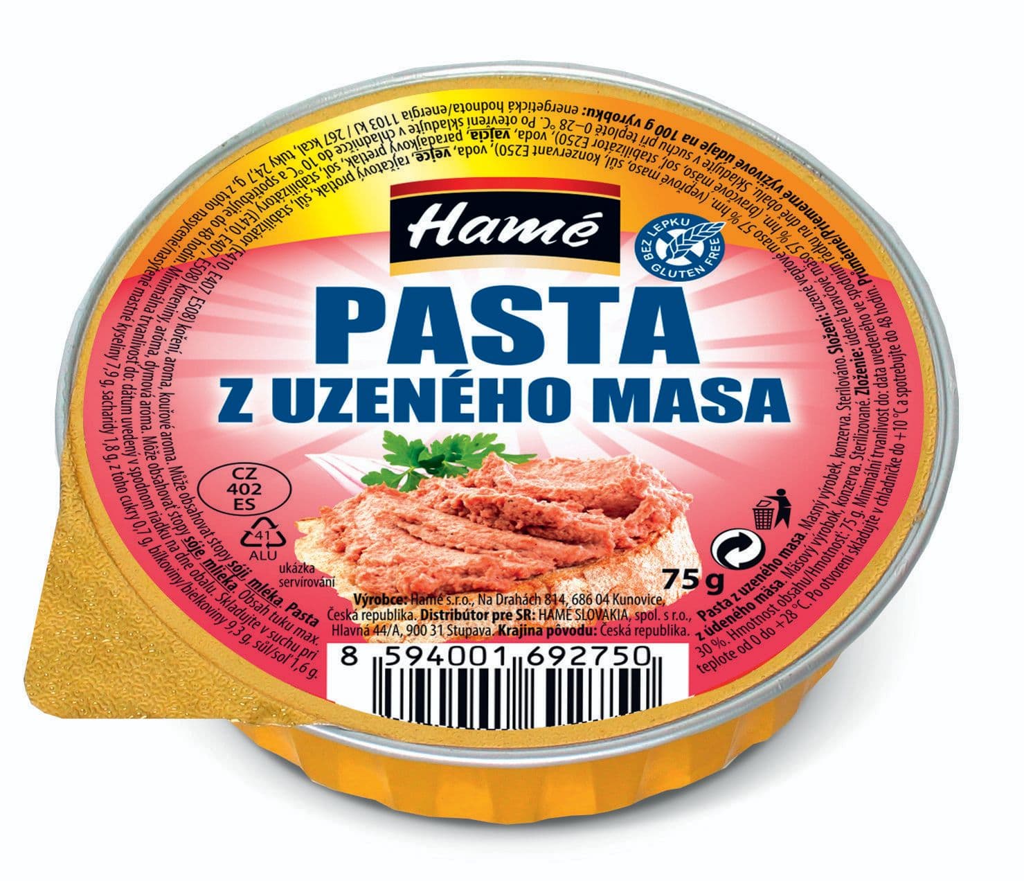Hamé Pasta z uzeného masa 75g