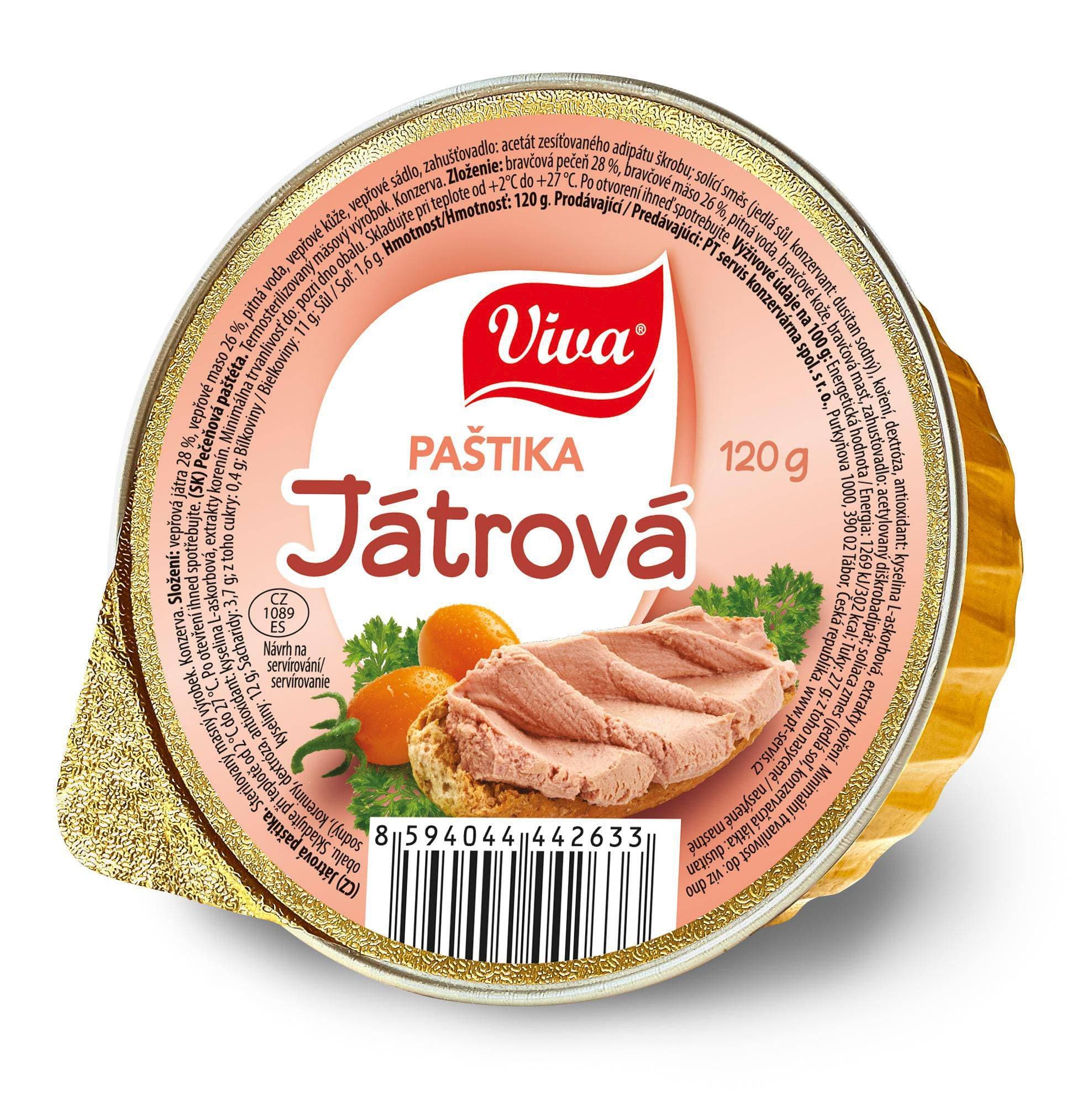 Viva Játrová paštika 120g