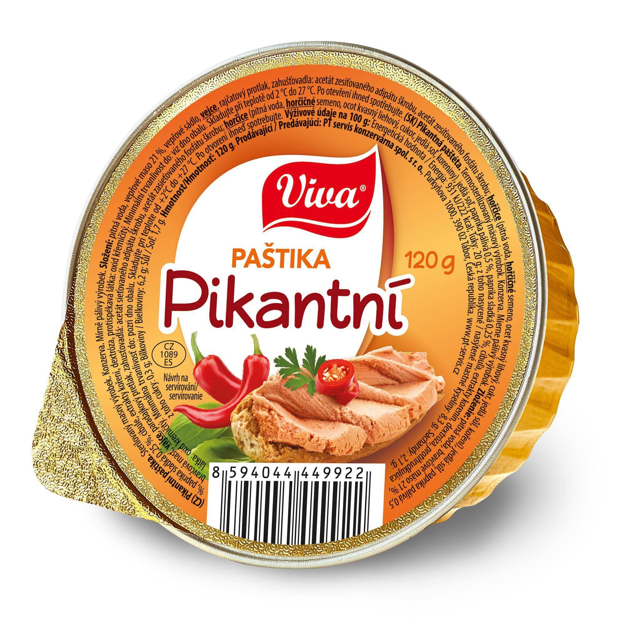 Viva Paštika pikantní 120g