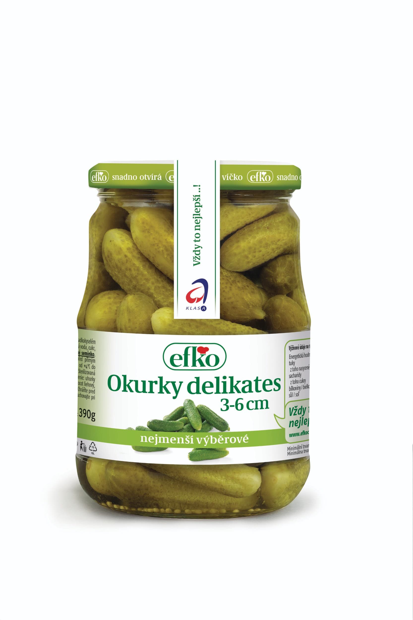 Efko Okurky delikates 3-6 cm 720 ml
