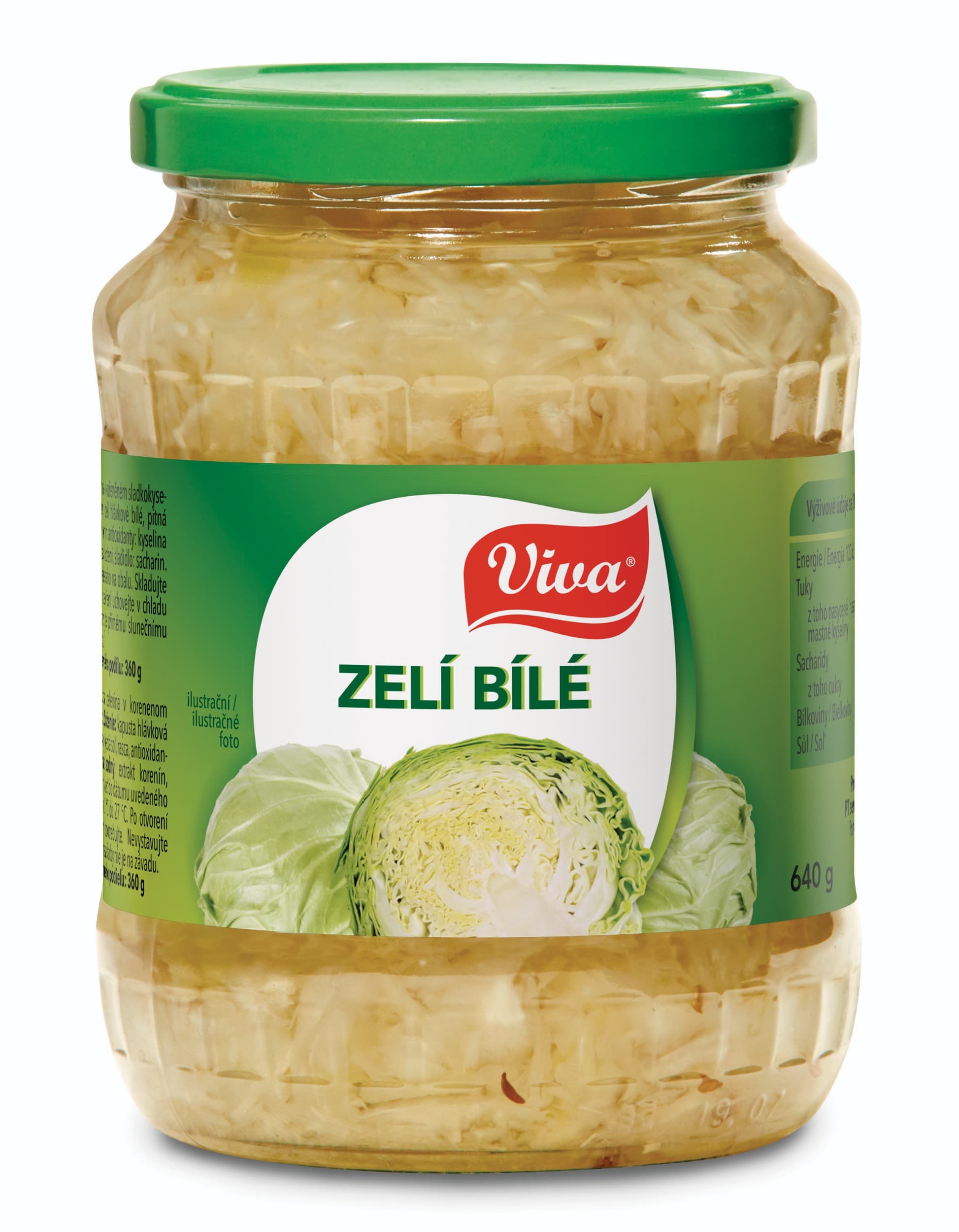 Viva Gourmet Zelí bílé v kořeněném sladkokyselém nálevu s cukrem a sladidlem 640 g