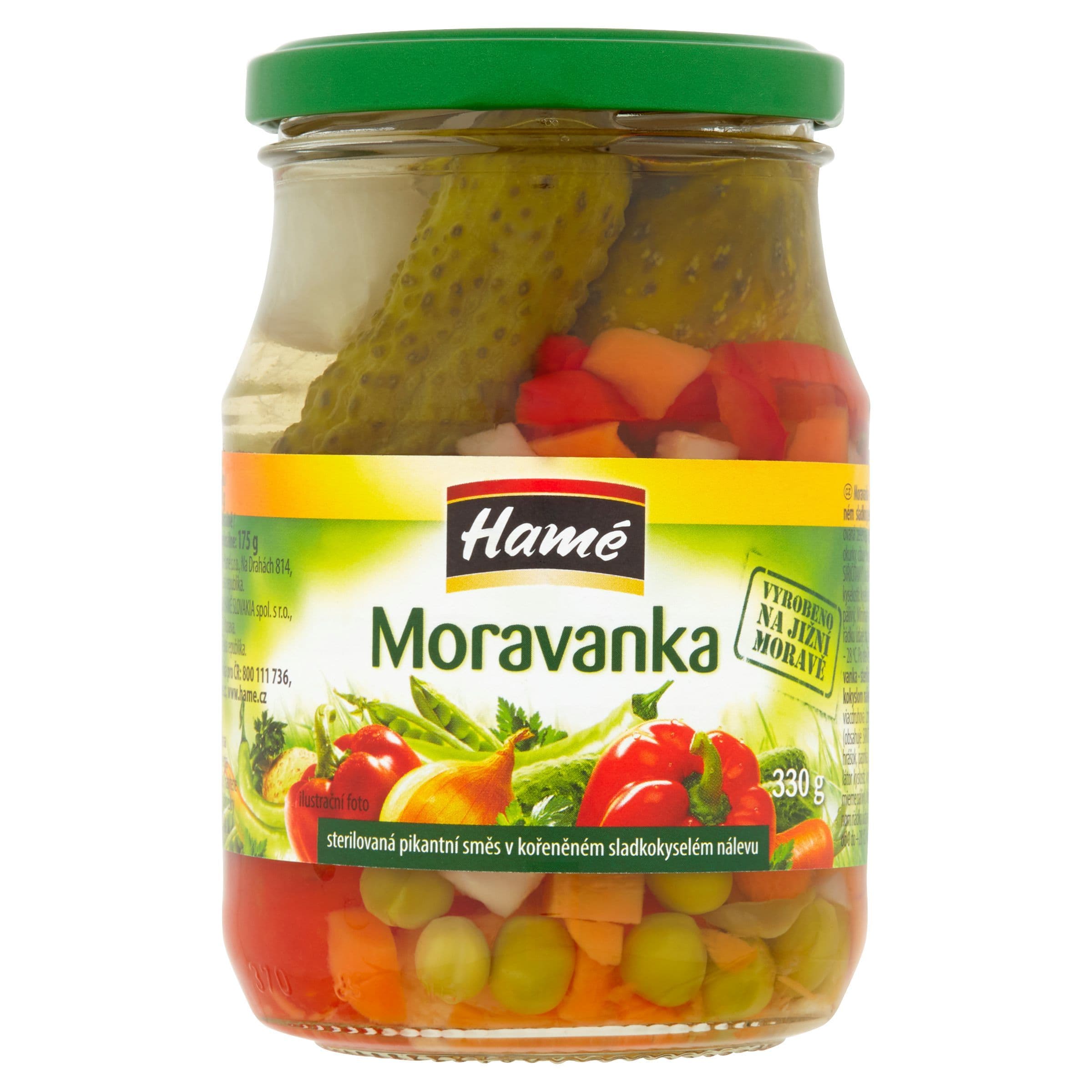 Znojmia Moravanka sterilovaná pikantní směs v kořeněném sladkokyselém nálevu 330 g