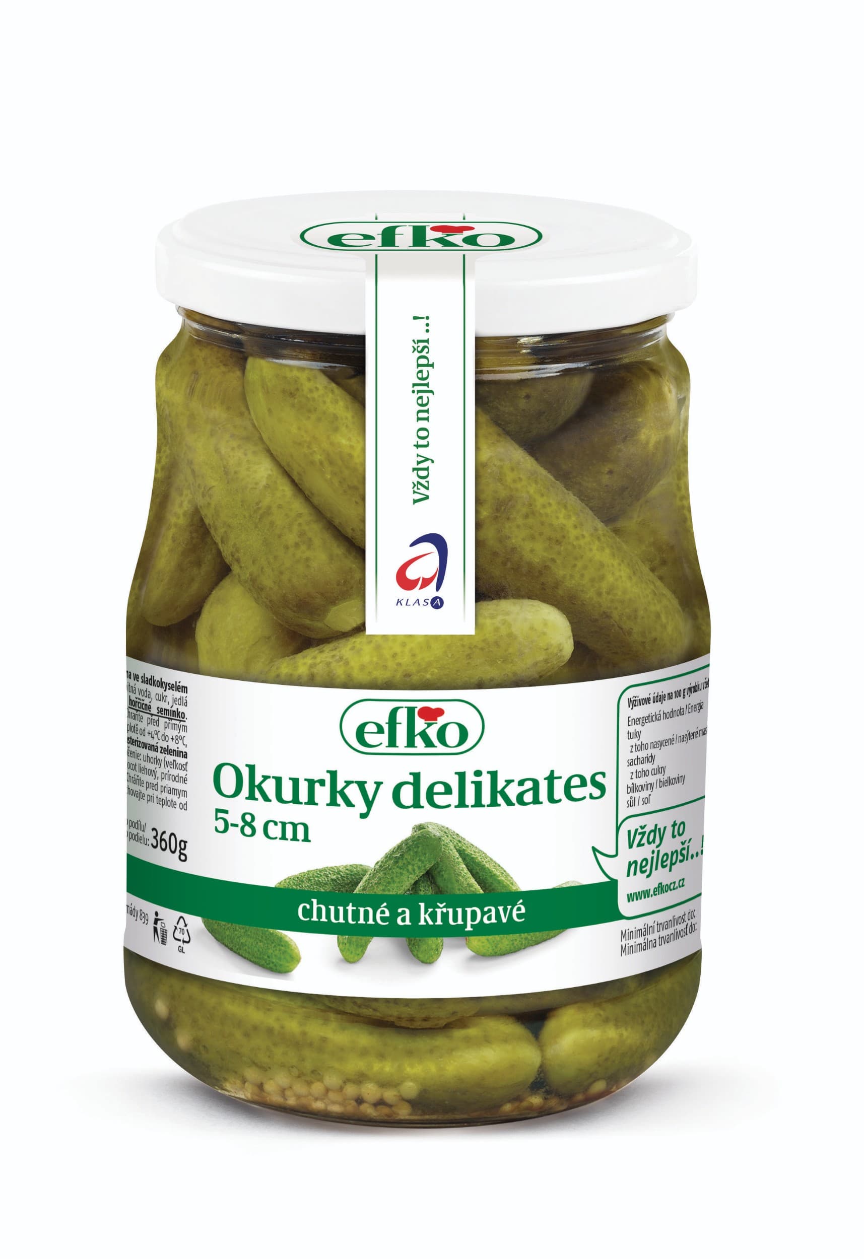 Efko Okurky delikates 5-8 cm 720 ml