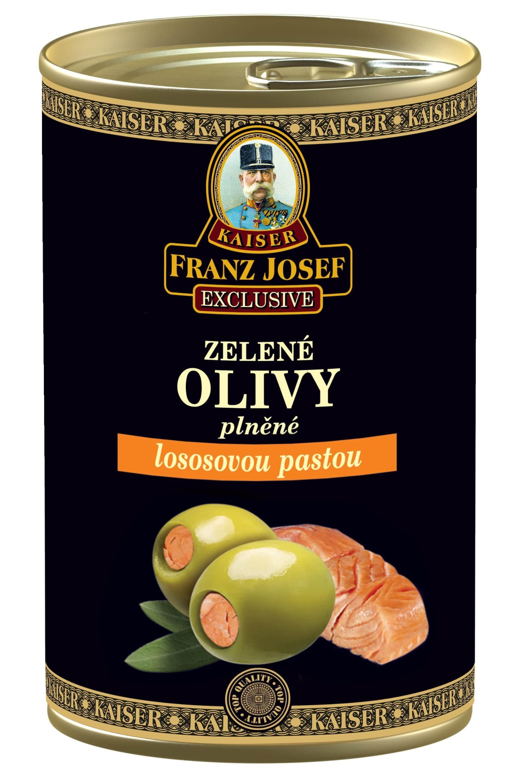 Kaiser Franz Josef Zelené olivy plněné lososovou pastou 300g