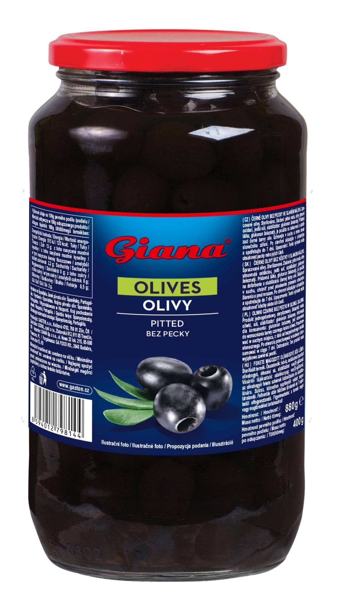 Giana Olivy bez pecky 880 g