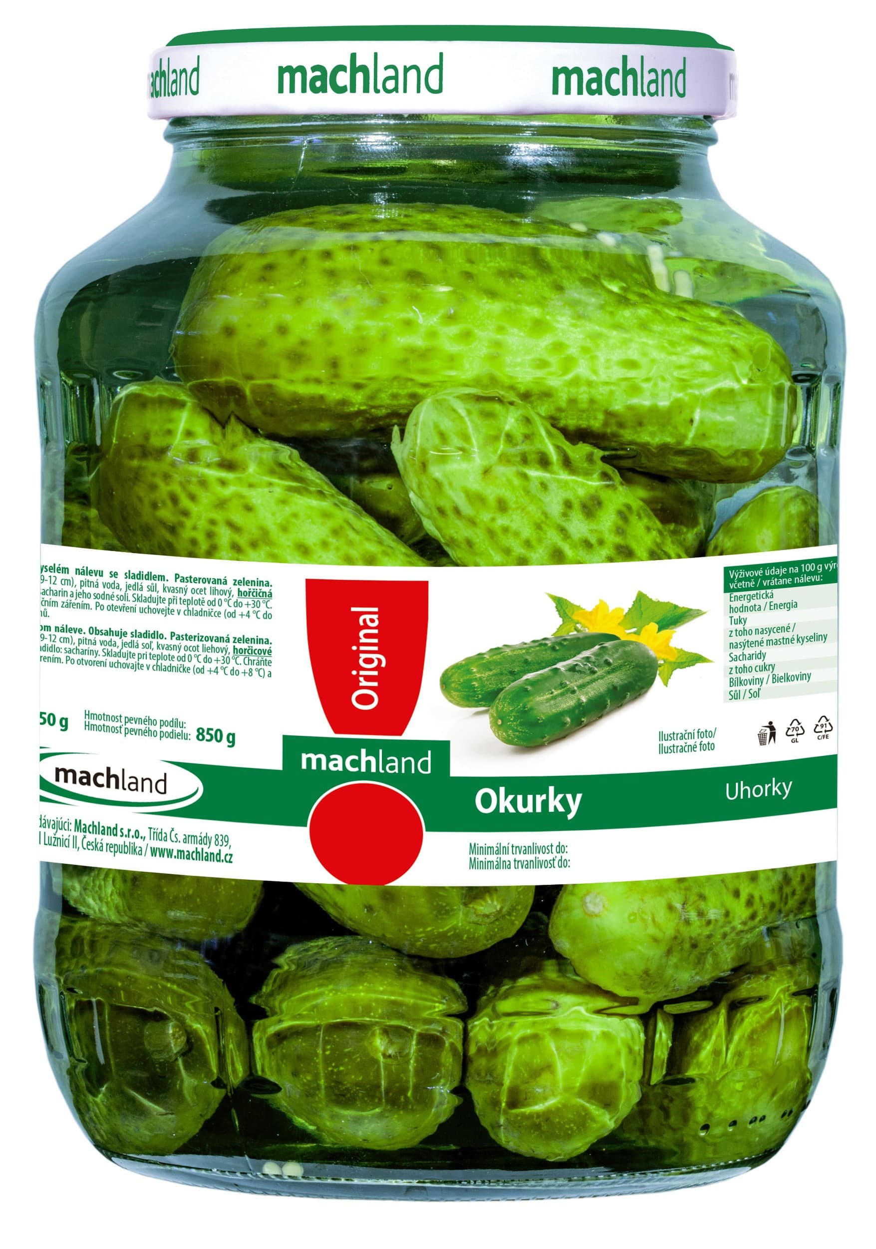 Machland Okurky 9-12cm 1550 g