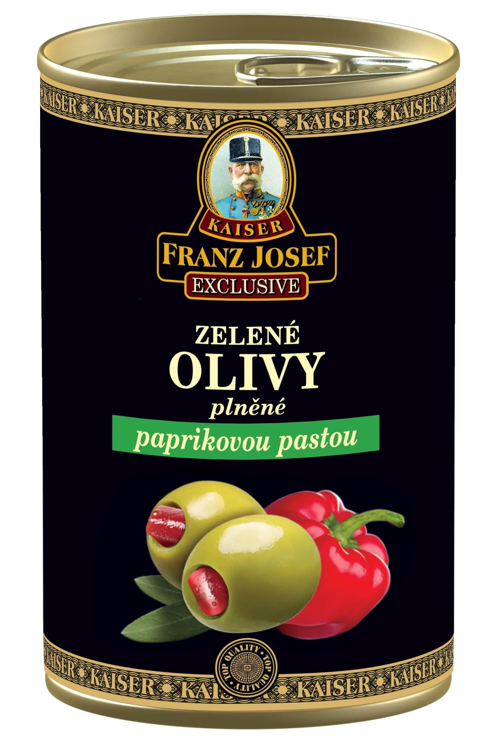 Franz Josef Kaiser Zelené olivy plněné paprikovou pastou 300 g