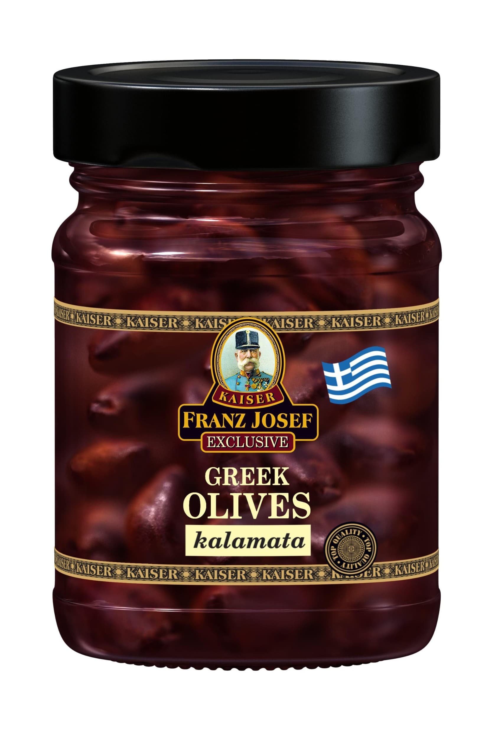Franz Josef Kaiser Řecké černé olivy kalamata ve slaném nálevu 250 g