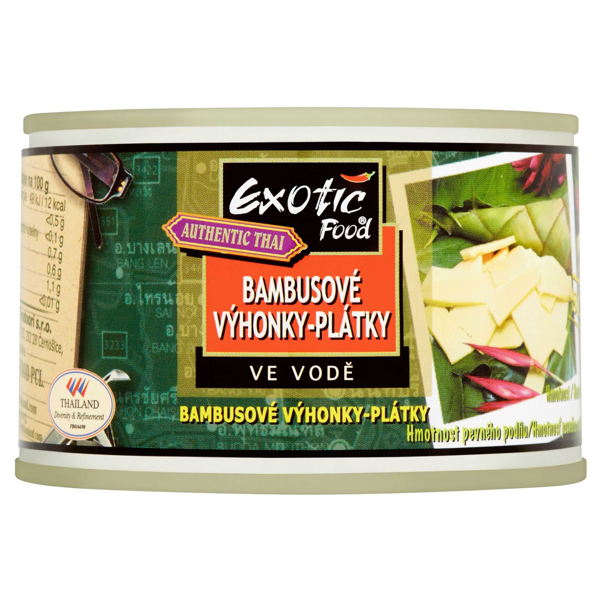 F.W.Tandoori Exotic Food Authentic Thai Bambusové výhonky-plátky ve vodě 227 g