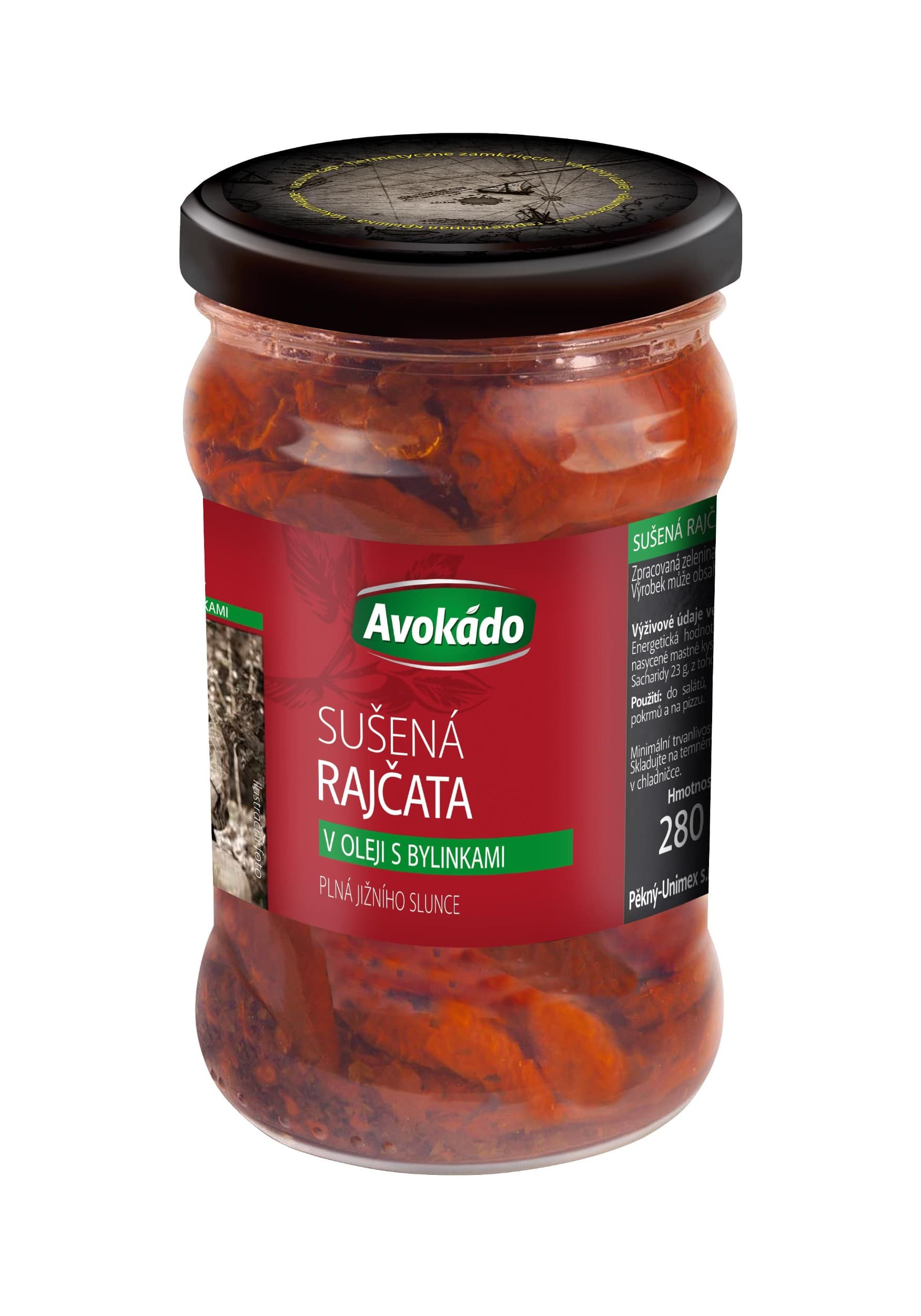 Avokádo Sušená rajčata v oleji s bylinkami 280g