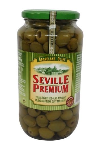 Seville Premium Zelené olivy bez pecky 935g
