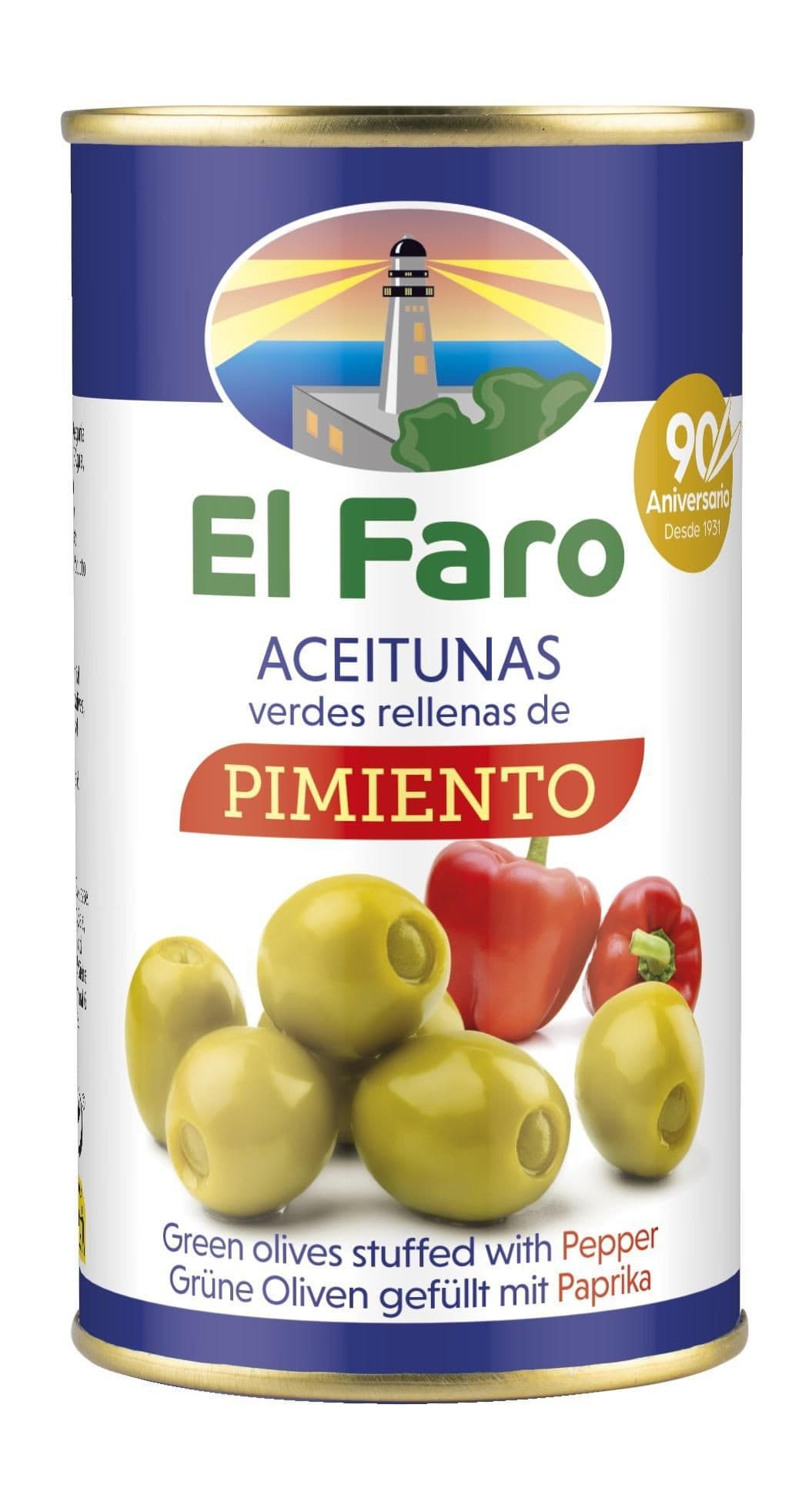 El Faro Zelené olivy plněné papričkou 350g